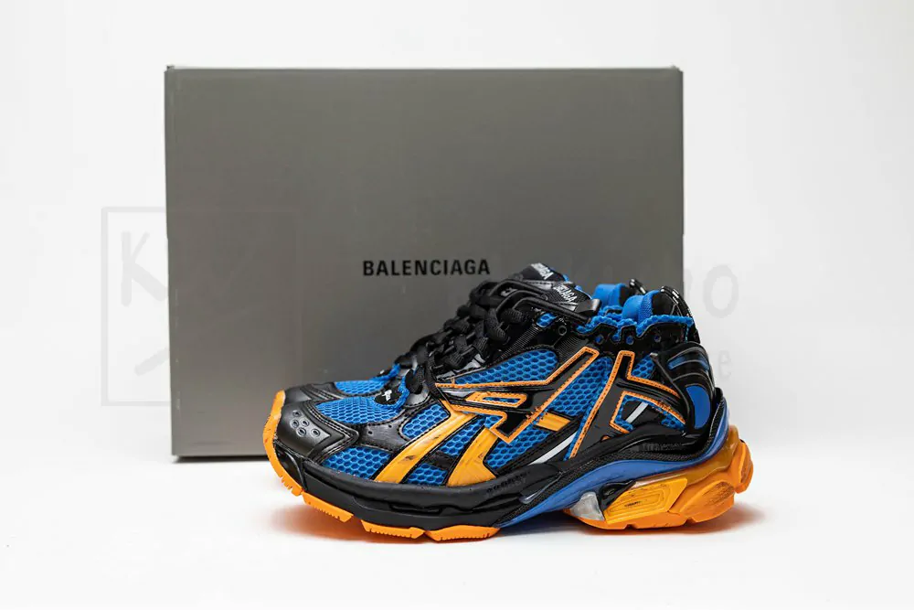 Balenciaga Runner Sneaker Blue Orange - Image 5