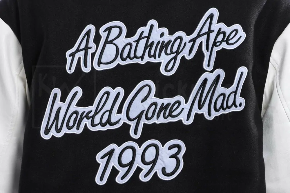 Bape Logo Baseball Jacket - Image 5