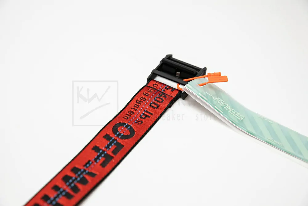 Off-white Industrial Belt Red/Black - Image 5