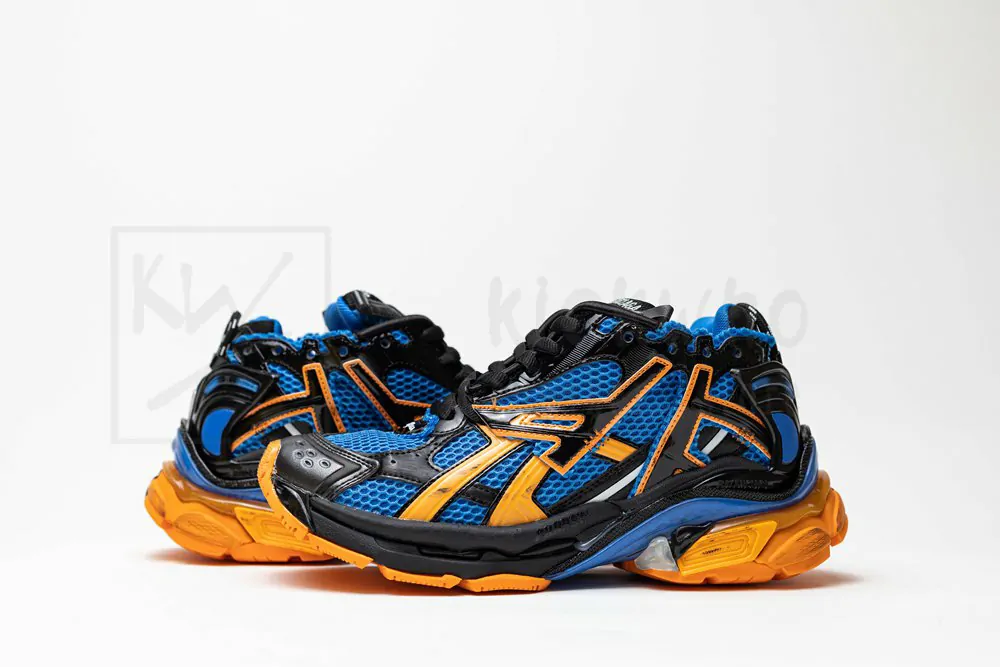 Balenciaga Runner Sneaker Blue Orange - Image 6