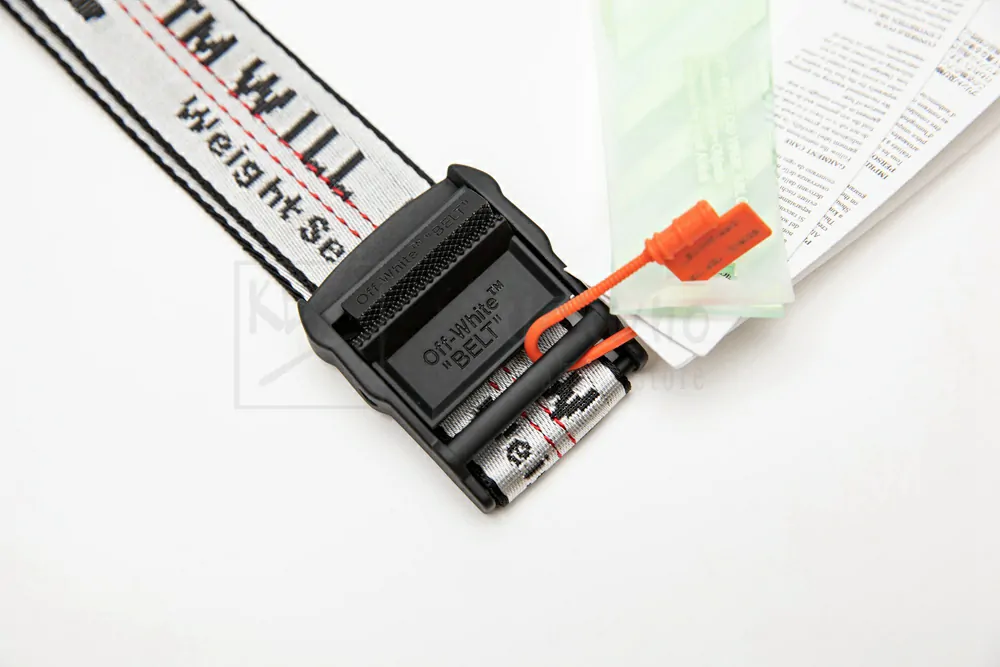 Off-white Industrial Belt Light Grey/Black - Image 6