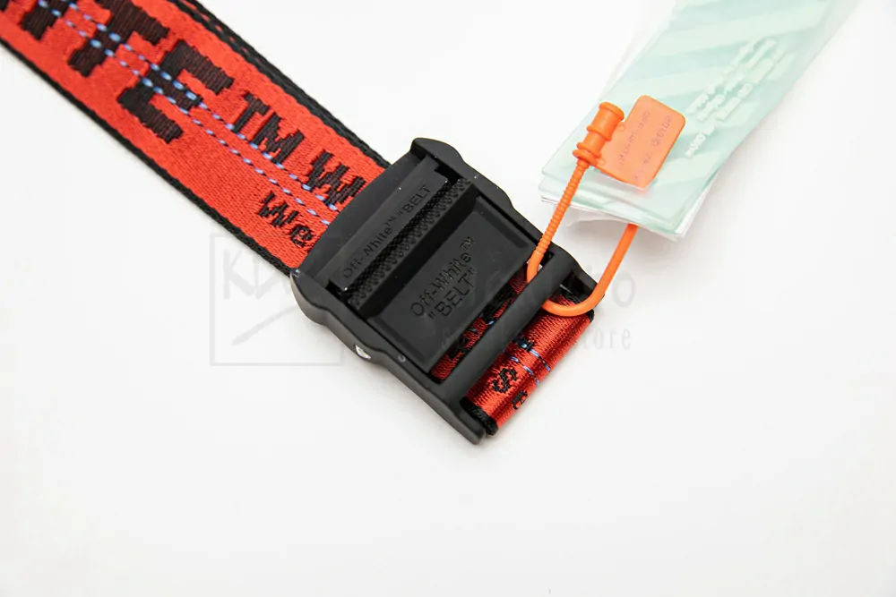 Off-white Industrial Belt Red/Black - Image 6
