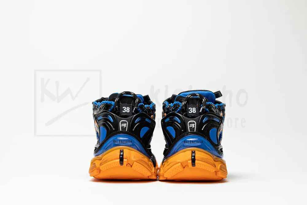 Balenciaga Runner Sneaker Blue Orange - Image 7