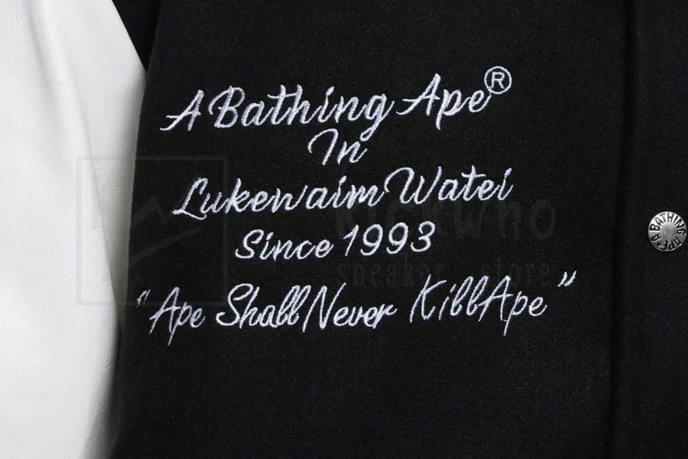 Bape Logo Baseball Jacket - Image 9