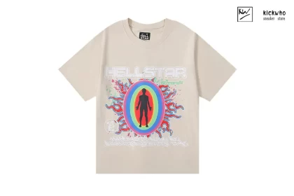 HELLSTAR Human Body Traversal T-Shirt Beige