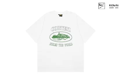 Corteiz Ships Logo T-Shirt White green