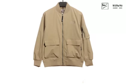 TNF zippered outdoor jacket khaki
