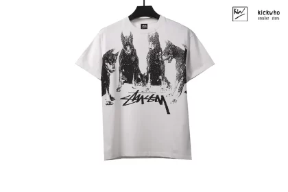 Stussy Doberman Print T-shirt White