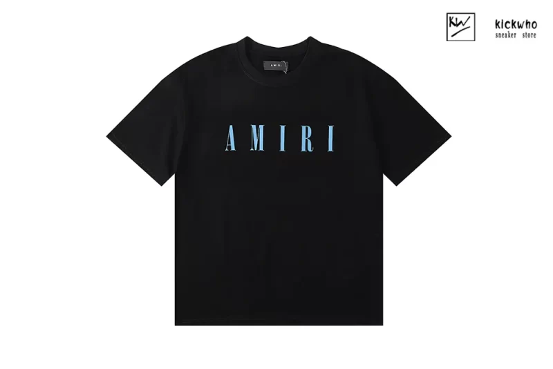 Amiri Logo T-Shirt Black blue