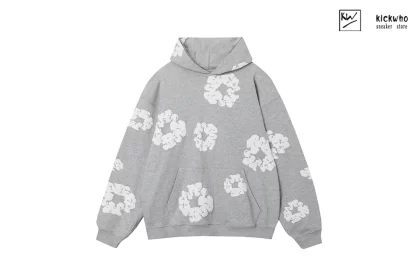 DENIM TEARS Printing Suit Hoodie Grey