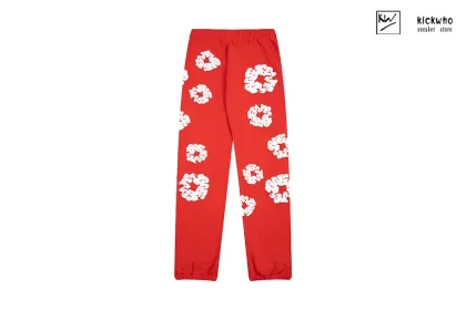 DENIM TEARS Printing Suit Pants Red