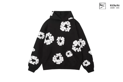 DENIM TEARS Printing Suit Hoodie Black