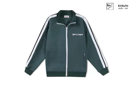 Palm Angels Side Striped Suit Jacket Green