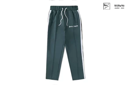 Palm Angels Side Striped Suit Pants Green