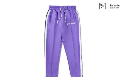 Palm Angels Side Striped Suit Pants Purple