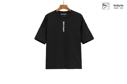 Palm Angels Vertical Sanskrit Letter T-Shirt Black