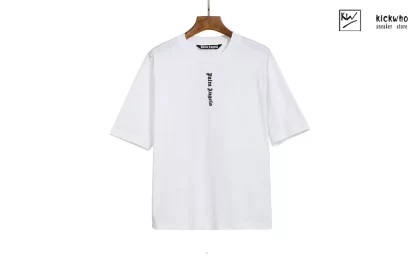 Palm Angels Vertical Sanskrit Letter T-Shirt White
