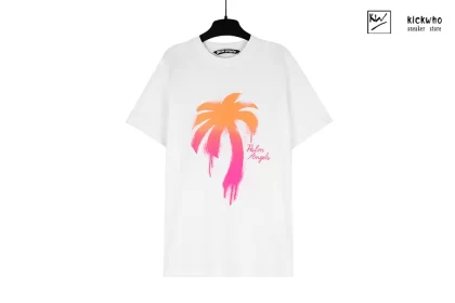 Palm Angels Graffiti Coconut Big Tree T-Shirt White