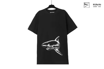 Palm Angels Guillotine Shark T-Shirt Black