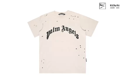 Palm Angels Splashink T-Shirt Beige