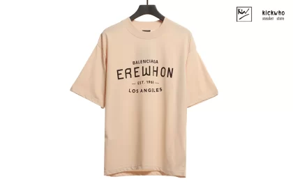 Balenciaga X EREWHON Print T-shirt Apricot