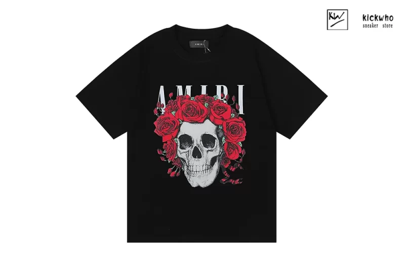 Amiri Rose Skull T-Shirt Black