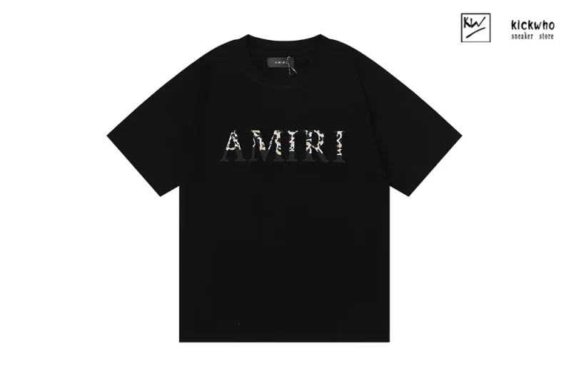 Amiri Leopard Logo T-Shirt Black