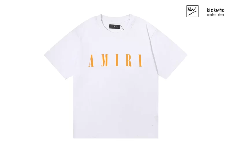 Amiri Logo T-Shirt White gold