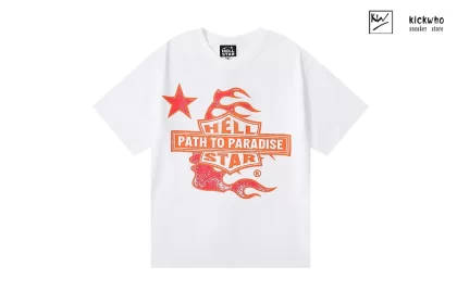 HELLSTAR Side Flames T-Shirt White