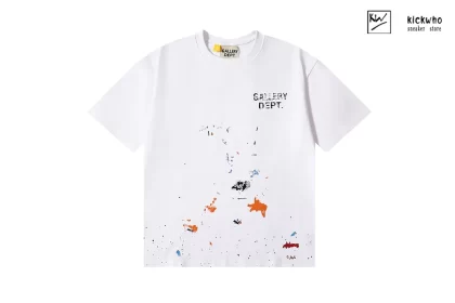 GALLERY DEPT Speckle Gradient Logo T-Shirt White