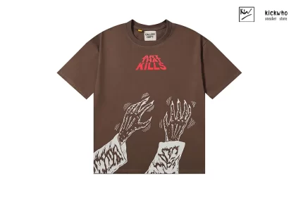 GALLERY DEPT Skeleton hand bones T-Shirt Brown