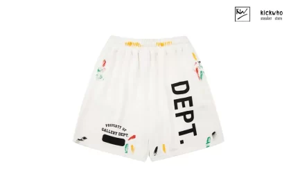 GALLERY DEPT Graffiti Printed Shorts White