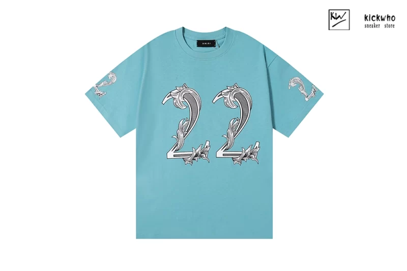 Amiri Number 22 T-Shirt Blue