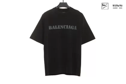 Balenciaga Fuzzy Logo T-shirt Black