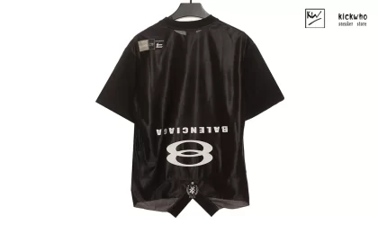 Balenciaga Embroidered Jersey T-shirt Black