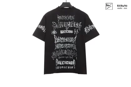 Balenciaga Graffiti Letters T-shirt Black
