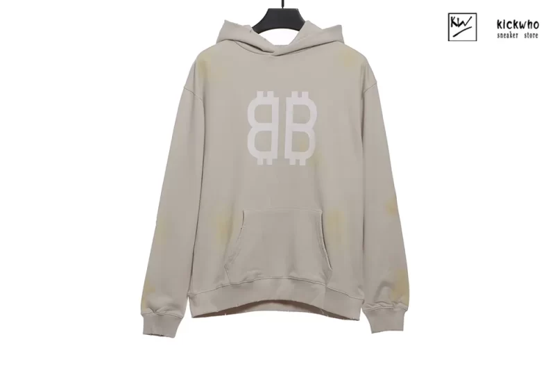 Balenciaga BB Bitcoin Hoodie Cream