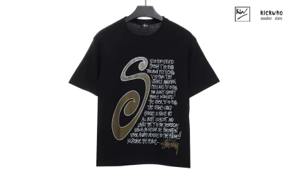 Stussy Mosquito incense pattern T-shirt Black