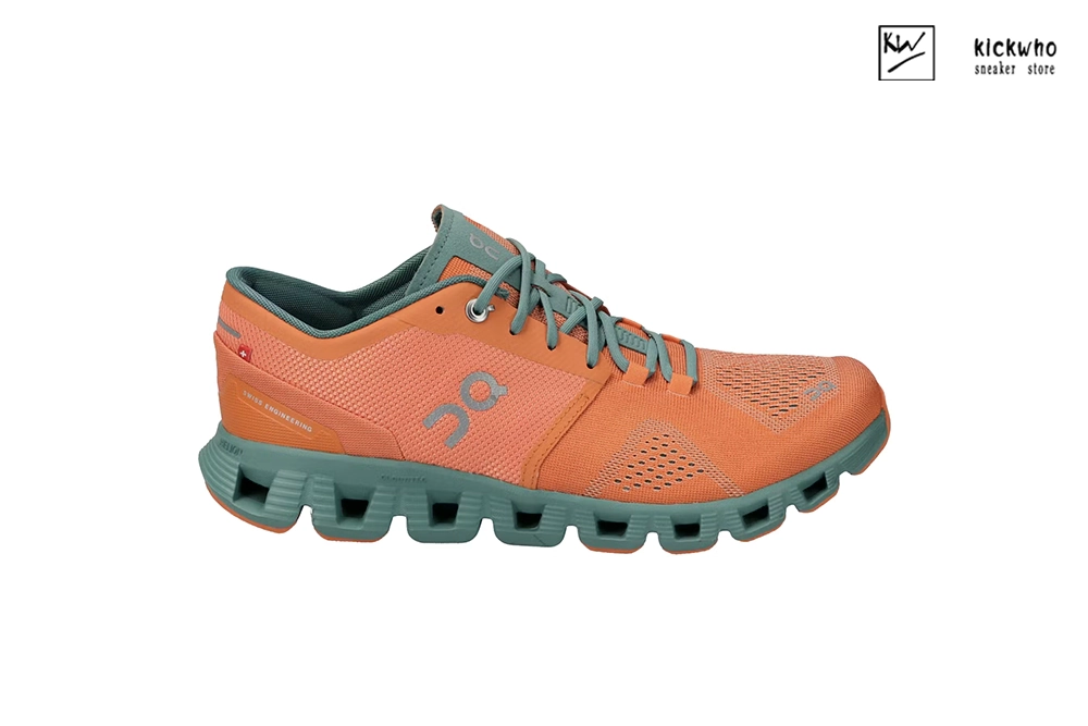 On Running Cloud X Orange Sea Green
