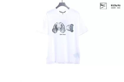 Palm Angels Perspective Bear Tee White