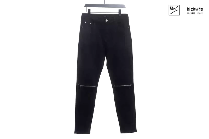 Amiri Zipper Washed Jeans