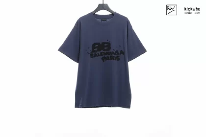 Balenciaga Hand Drawn Bb T-shirt Purple