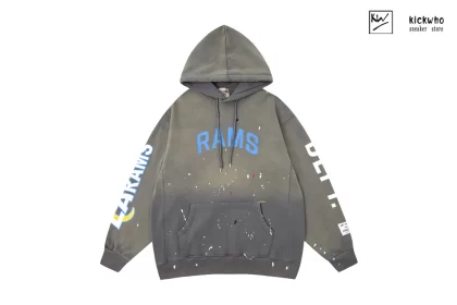 GALLERY DEPT Splashink RAMS Hoodie Grey
