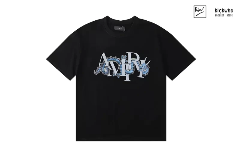 Amiri Dragon Printing T-Shirt Black