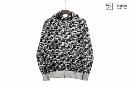 Bape Camo SHARK FULL ZIP HOODIE Grey