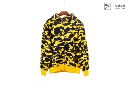 Bape Camo SHARK FULL ZIP HOODIE Yellow