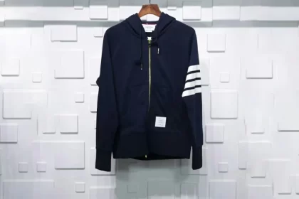 Thom Browne Zip Hoodie Blue