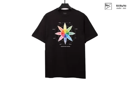 Balenciaga Colorful Petals T-shirt Black