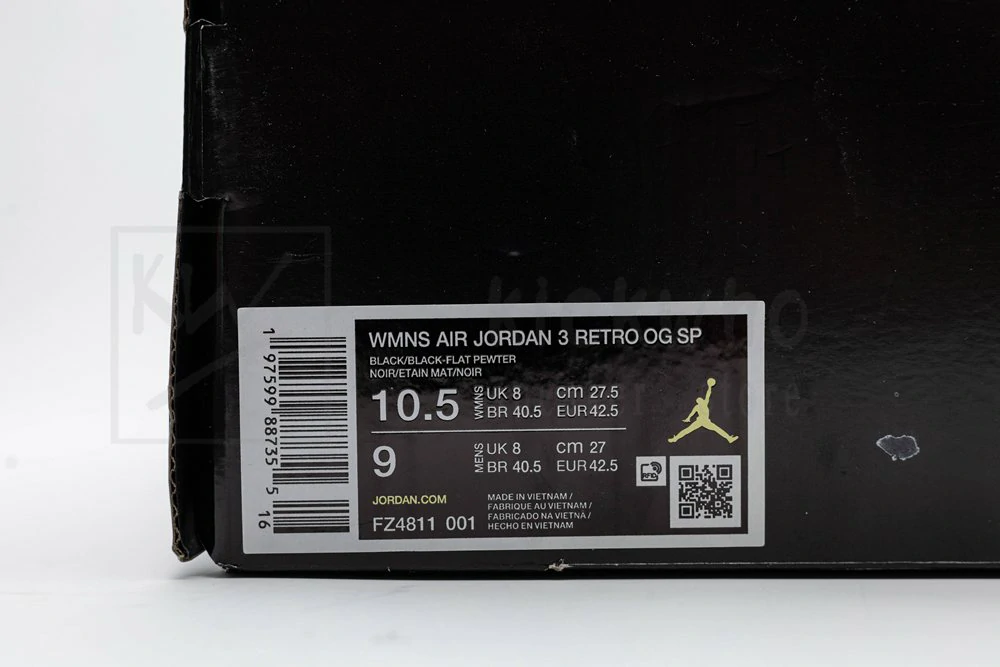 A Ma Maniére x Wmns Air Jordan 3 Retro 'Black Violet Ore' - Image 20