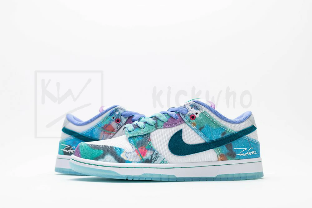 Futura Laboratories x Dunk Low SB 'Bleached Aqua' - Image 6